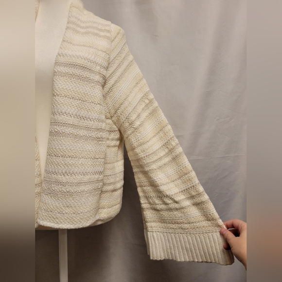 Moth Anthropologie Women's Medium Cardigan Mahalia Striped Bell Sleeve - Picture 2 of 8